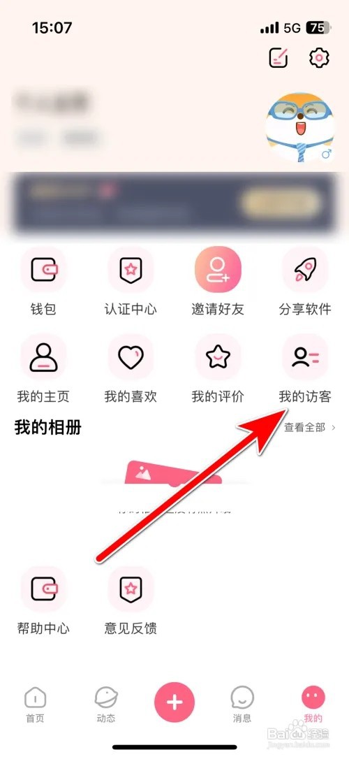 初见桃花我的访客记录如何查看