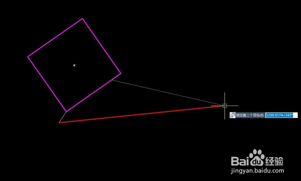 CAD中两种方法将一条直线旋转与另一条直线平行