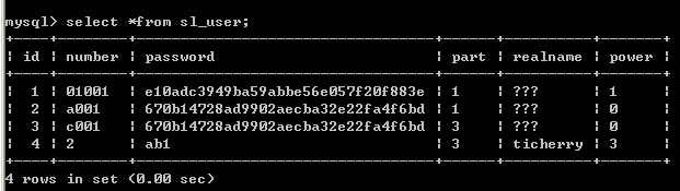 mysql数据库增删改查命令