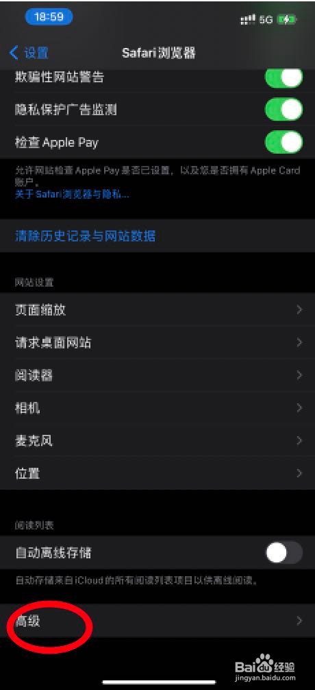 iPhone12Safari浏览器怎么移除所有网站数据