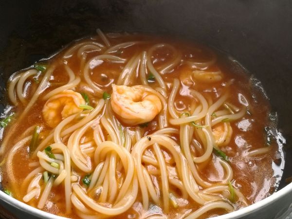 茄汁虾仁拌意大利面