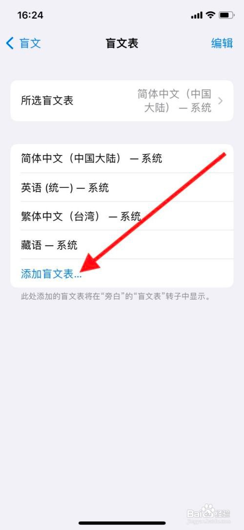 iPhone旁白怎样增加“聪加语”盲文表