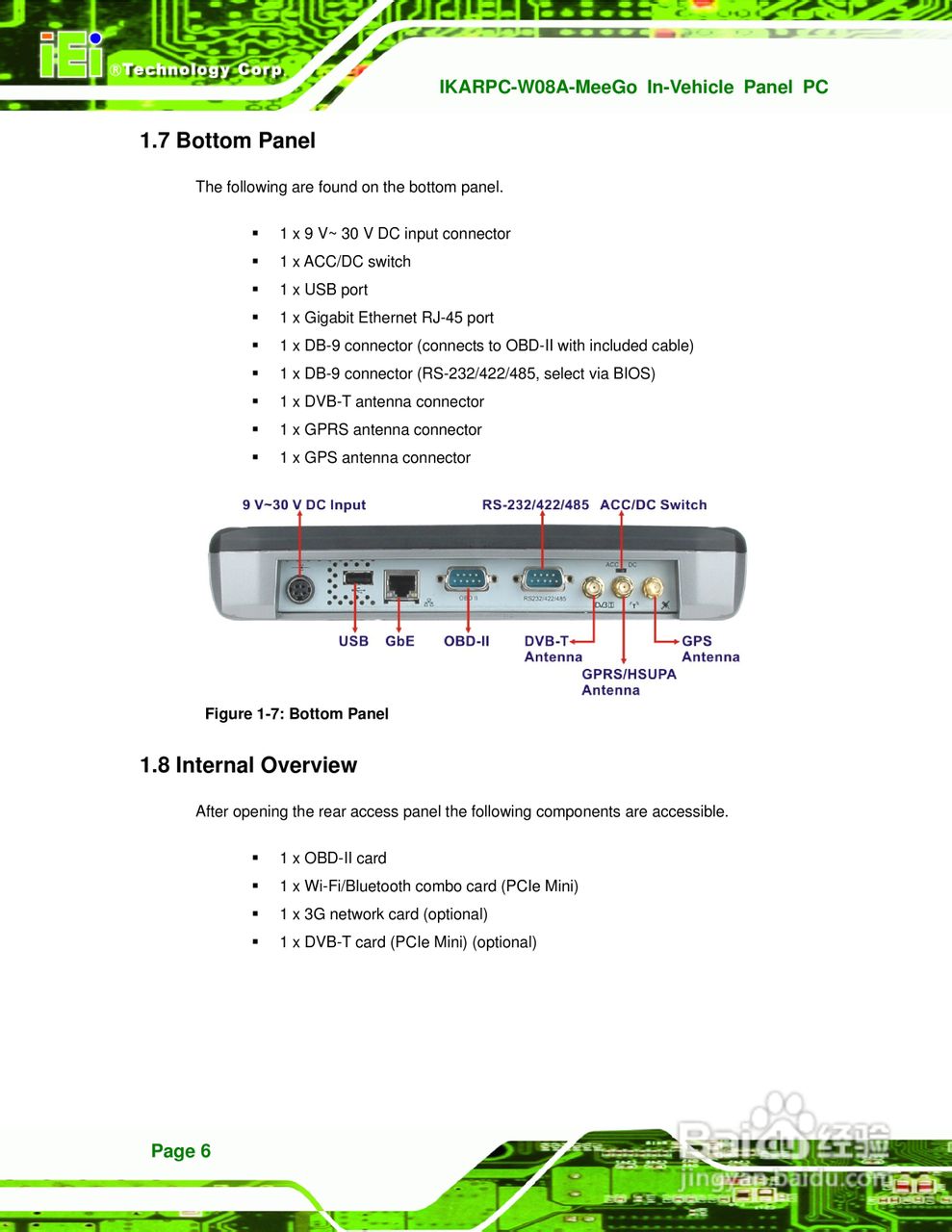 IEI威强 IKARPC-W08A-MeeGo车载电脑说明书:[2]