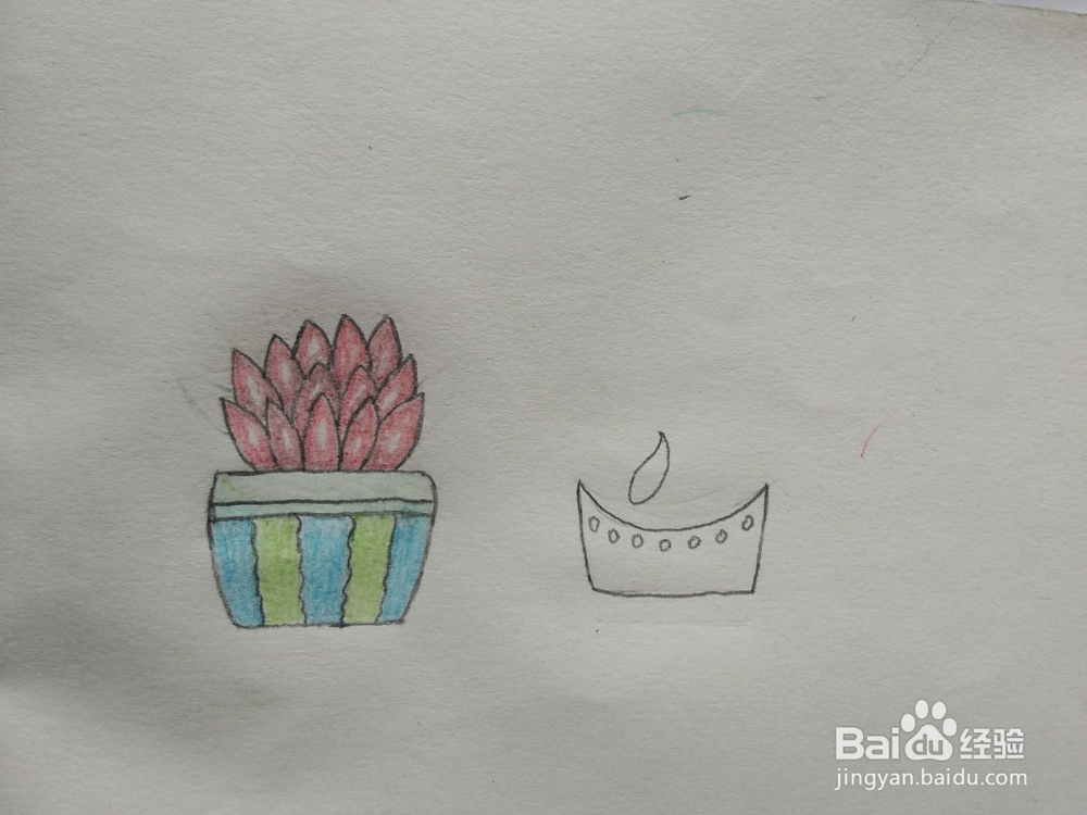 简笔画——怎么画多肉盆栽