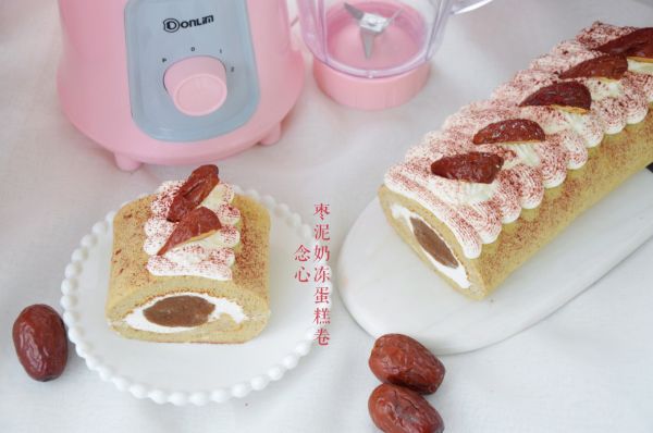枣泥奶冻蛋糕卷