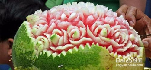 西瓜花雕刻慢视频教程 百度经验 西瓜花雕刻慢视频教程 百度经验