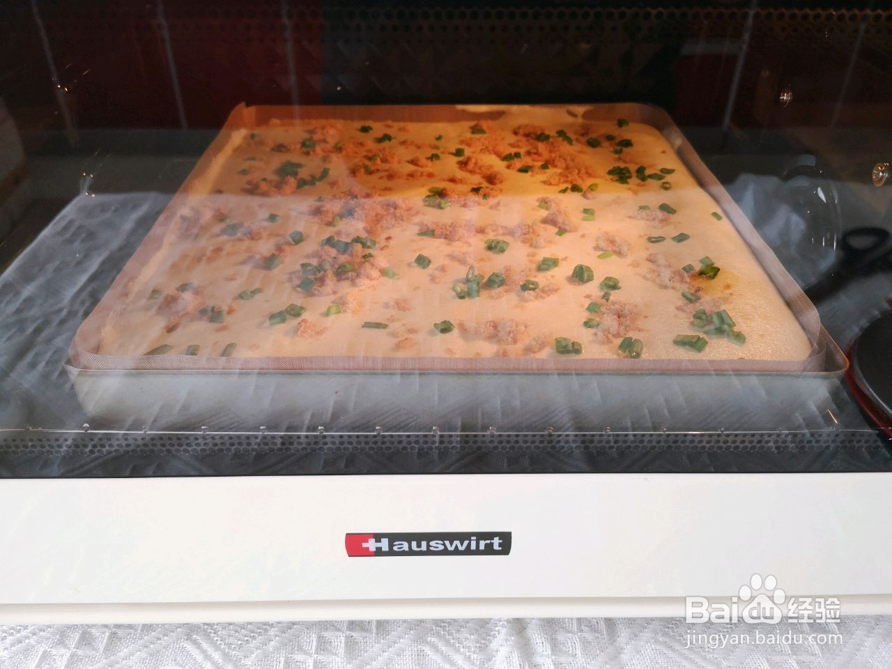 香葱肉松蛋糕卷的做法