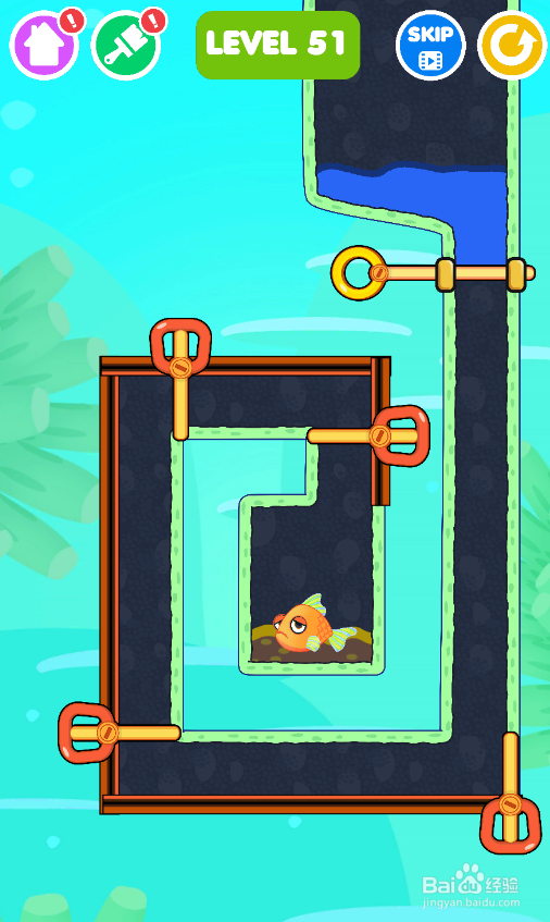 怎样通过Save The Fish的LEVEL 51