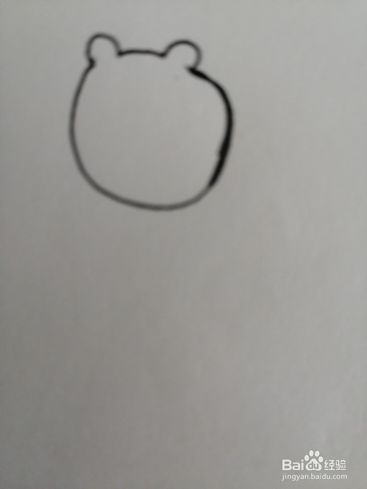 如何画出可爱的小熊。