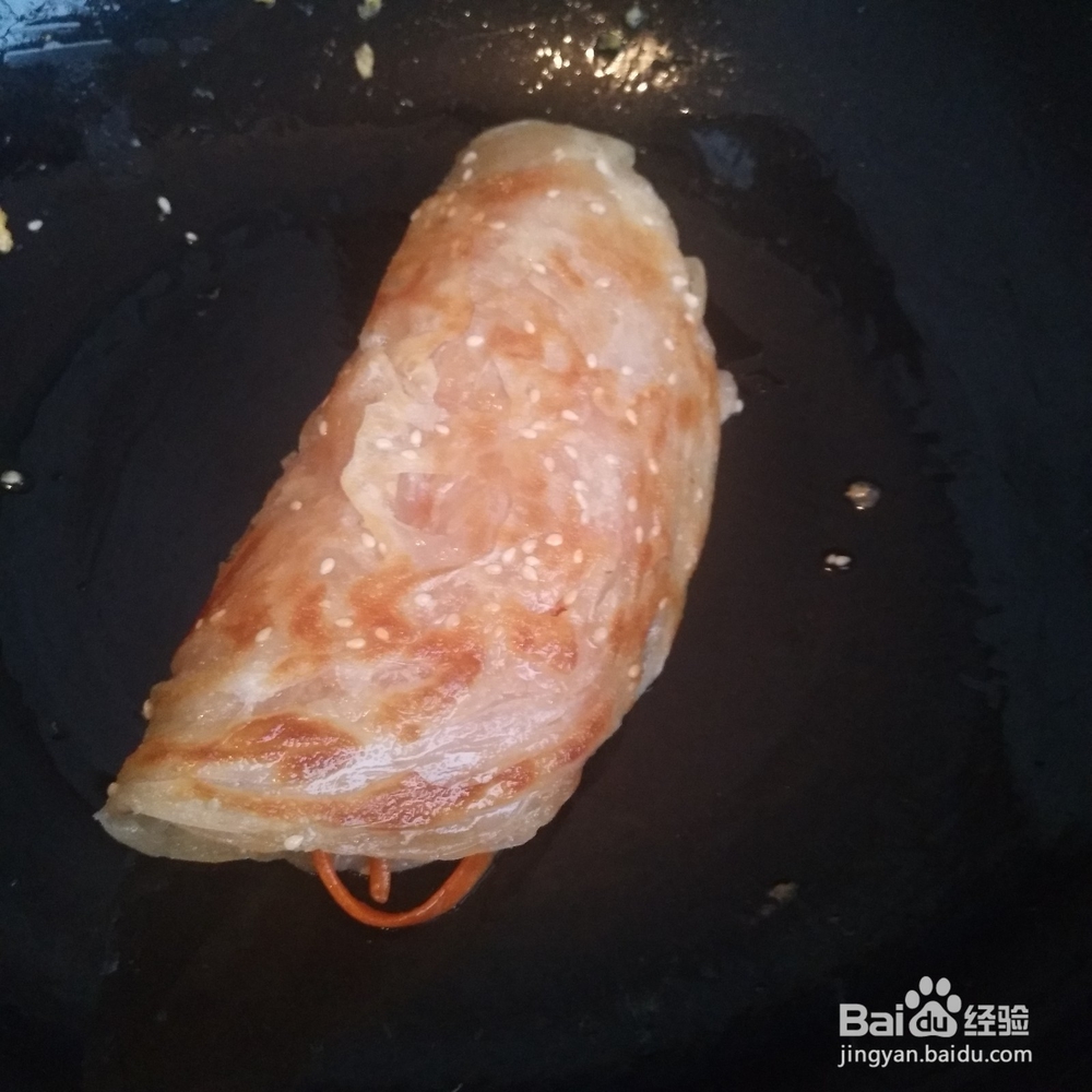 手抓饼的简单吃法