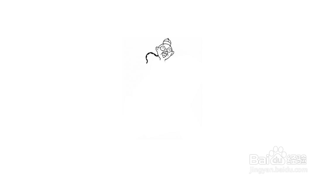 古代师爷简笔画画法