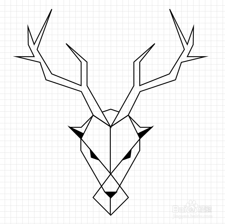 如何创建简约现代的直线鹿形LOGO