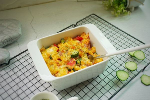 焗咸蛋黄蟹味培根#在“家”打造ins风美食#