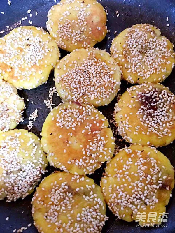 红薯豆沙糯米饼
