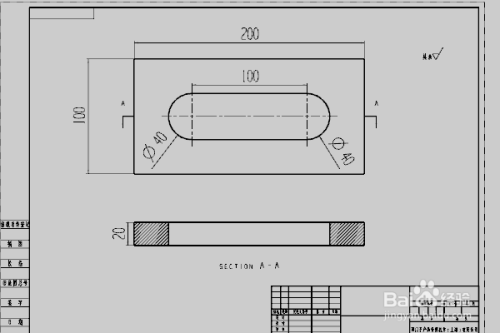 0练习工程图六十七之平面u形槽