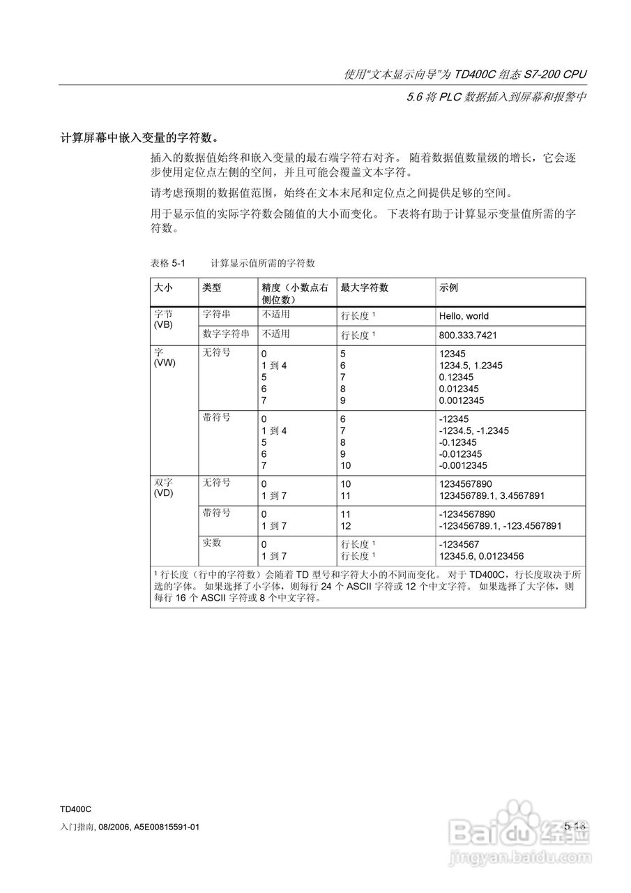 西门子 TD400C文本显示设备用户手册:[7]