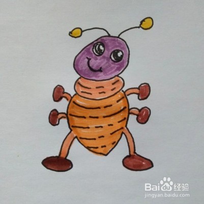 幼儿简笔画：如何一步一步画蚂蚁（方法、步骤）