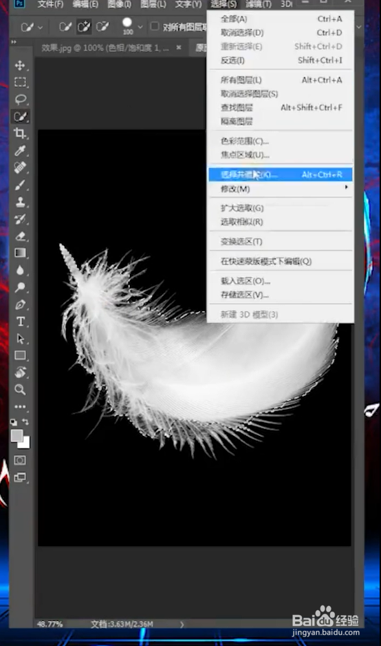 如何用ps抠羽毛