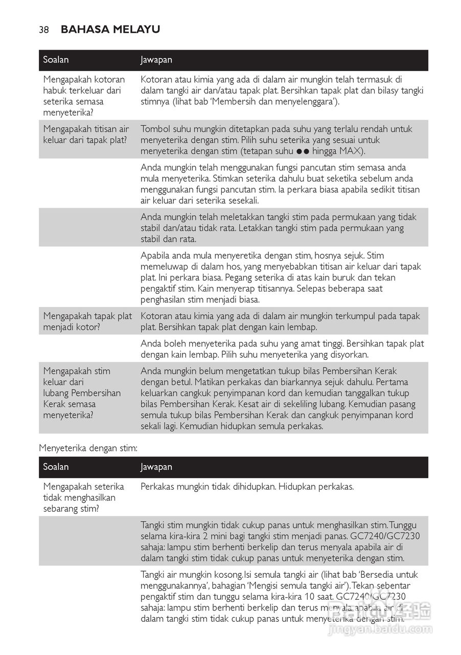 PHILIPS GC7240电烫斗用户手册:[4]