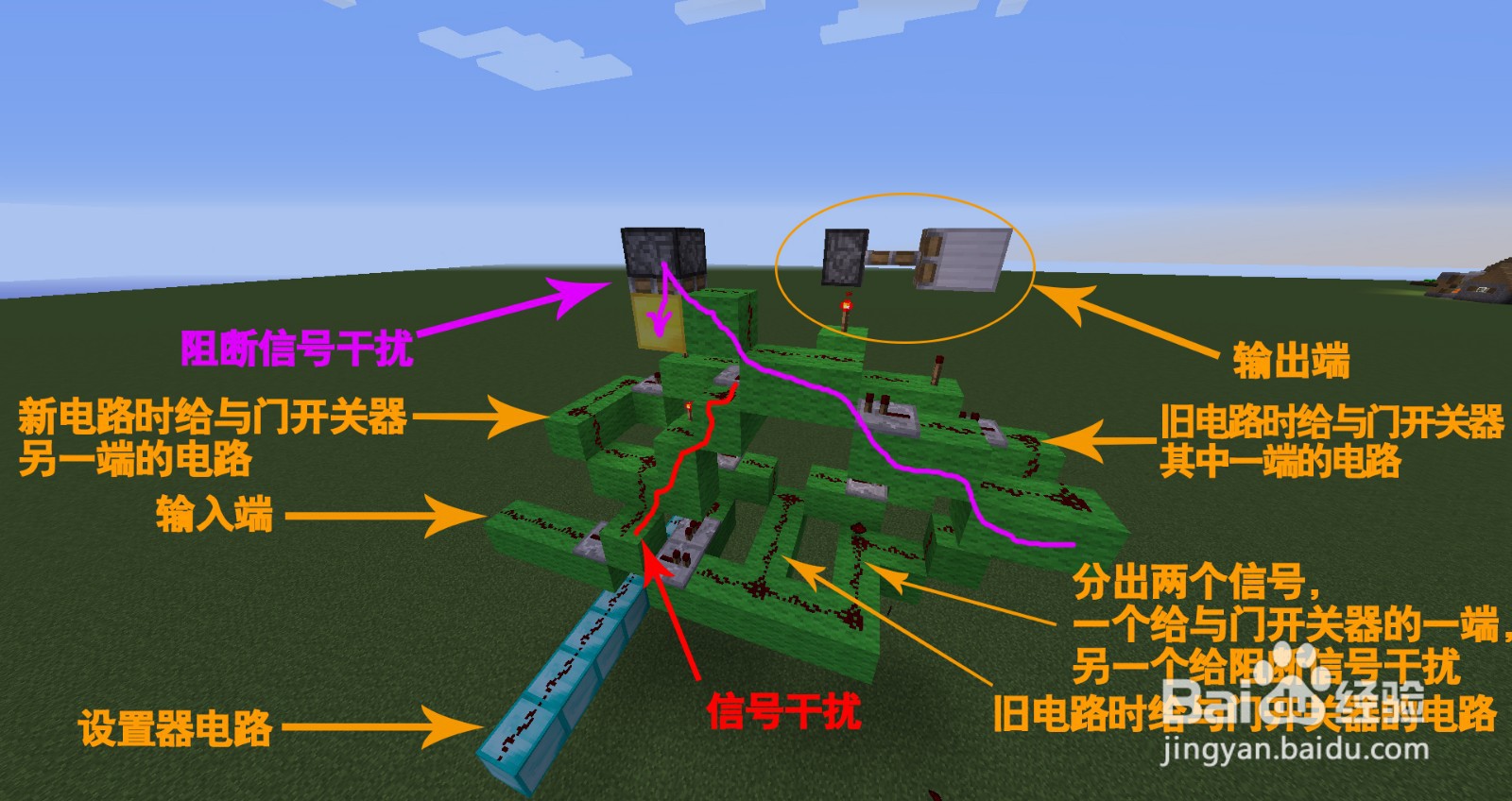 我的世界制作全单键控制密码门(新版)