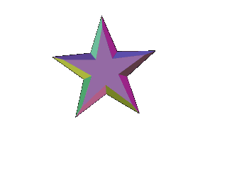 如何给五角星添加画廊和旋转特效