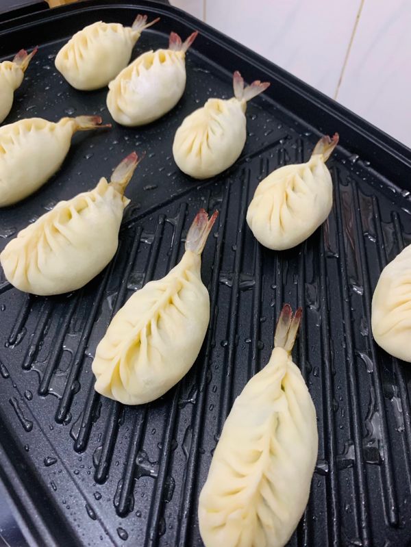 生煎烫面黄瓜虾饺