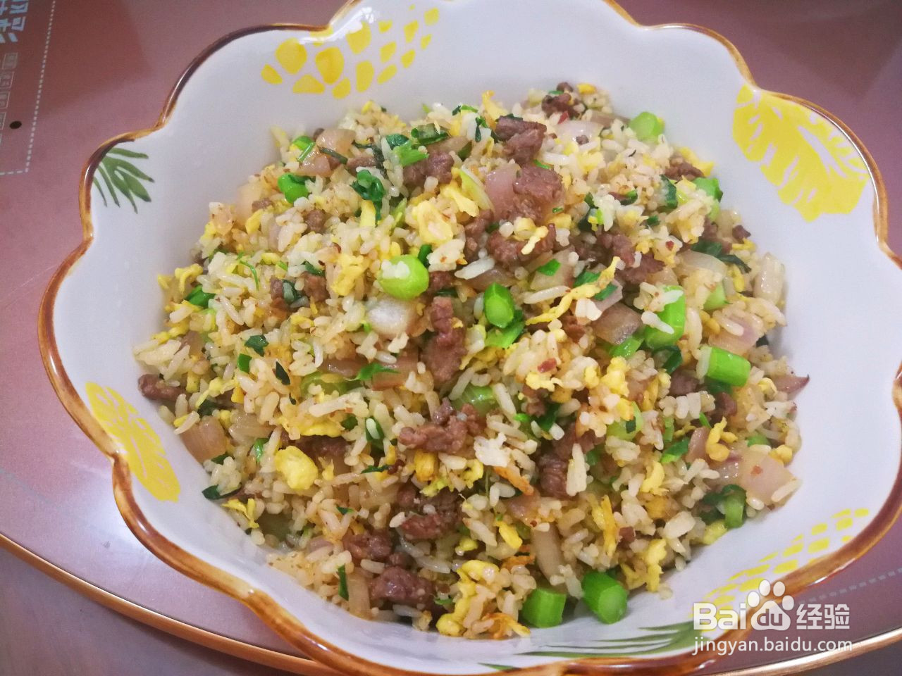 生炒牛肉饭的做法