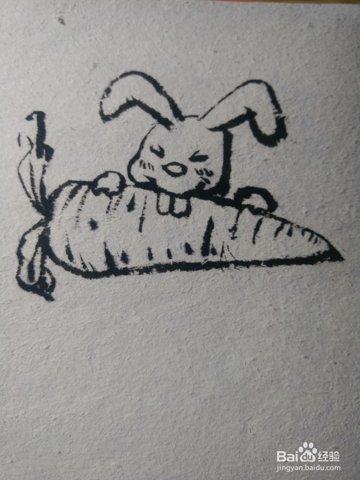 怎么画吃萝卜的兔子