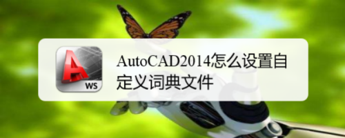 AutoCAD2014怎么设置自定义词典文件