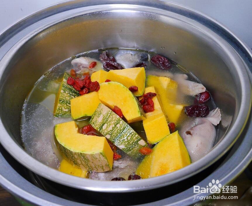 南瓜红枣鸡汤怎么做