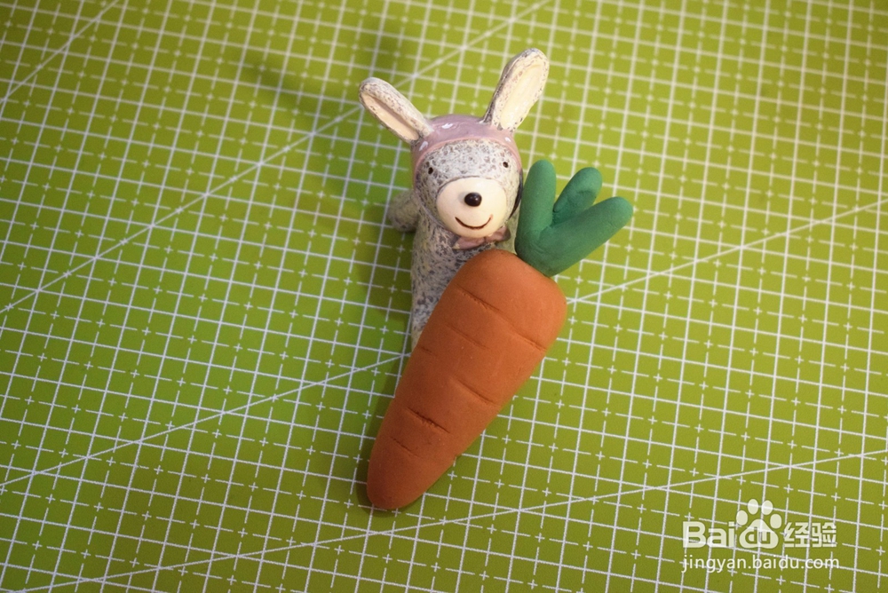 超轻粘土胡萝卜教程 超轻粘土作品胡萝卜