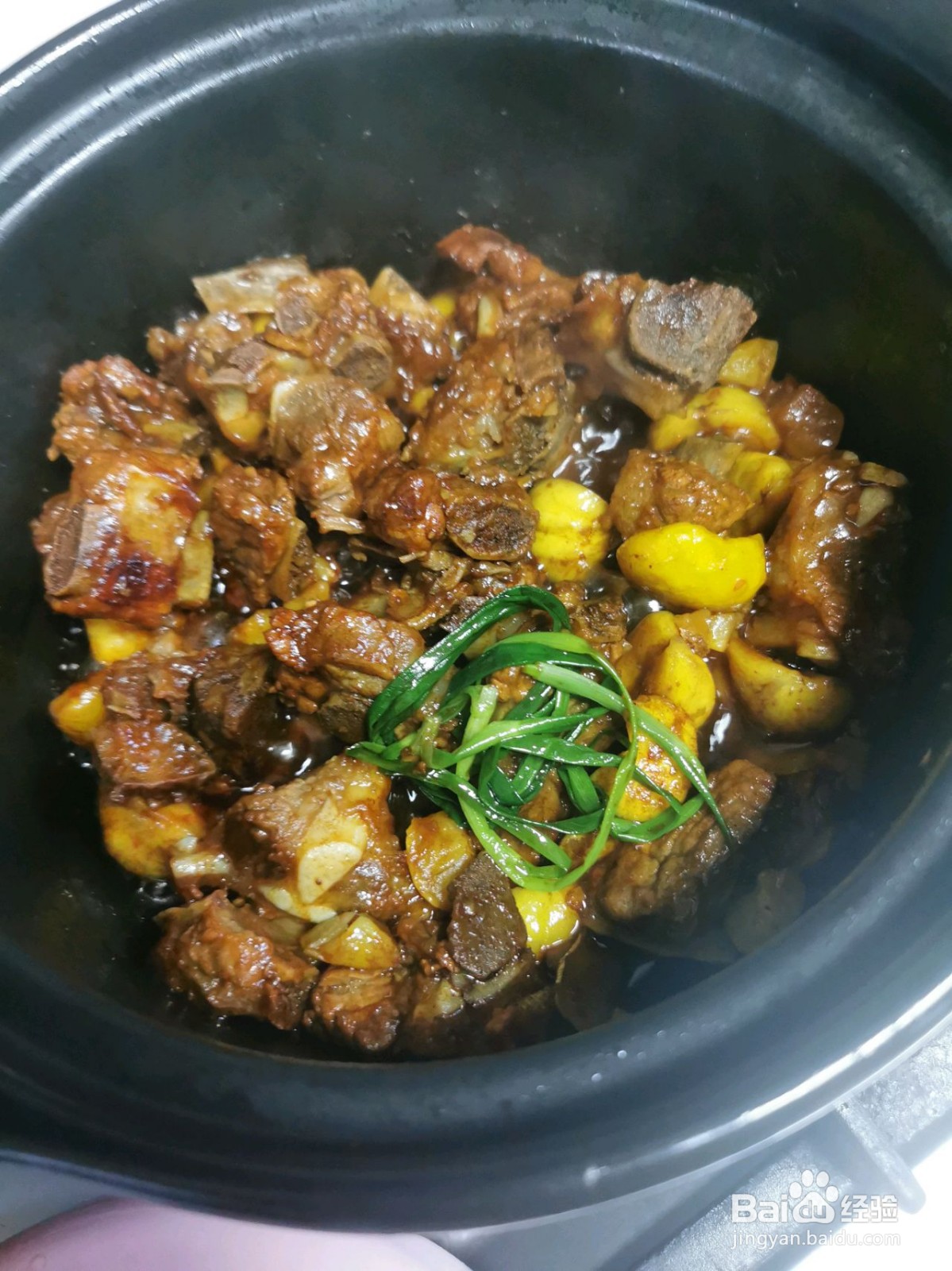 排骨焖板栗的做法