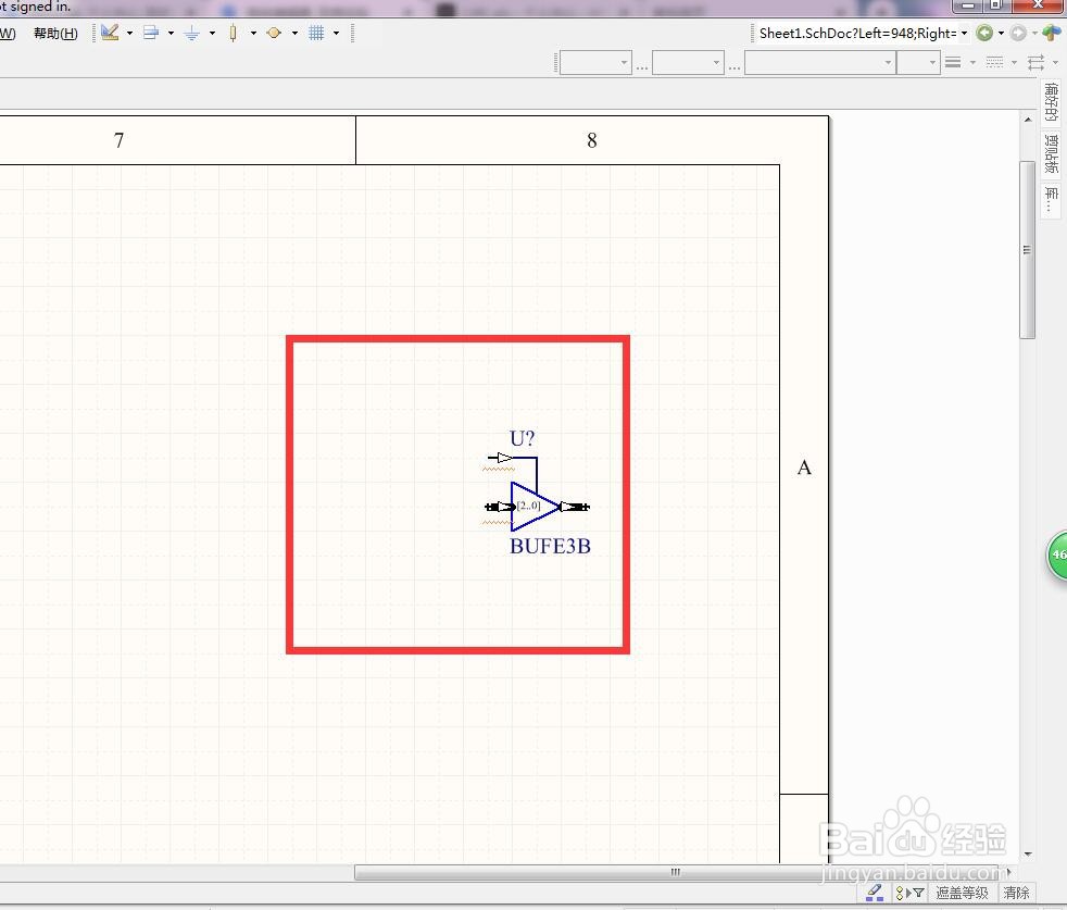 如何在AD中放置带控制脚3位总线3状态缓冲器?