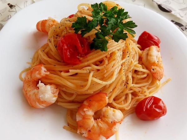 番茄鲜虾意大利面
