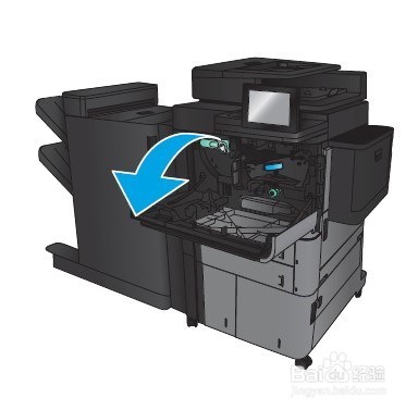 HP M830 如何清除前挡盖卡纸