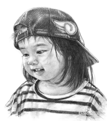 怎么素描画小女孩