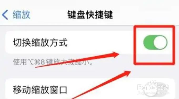 iphone如何激活切换缩放方式?