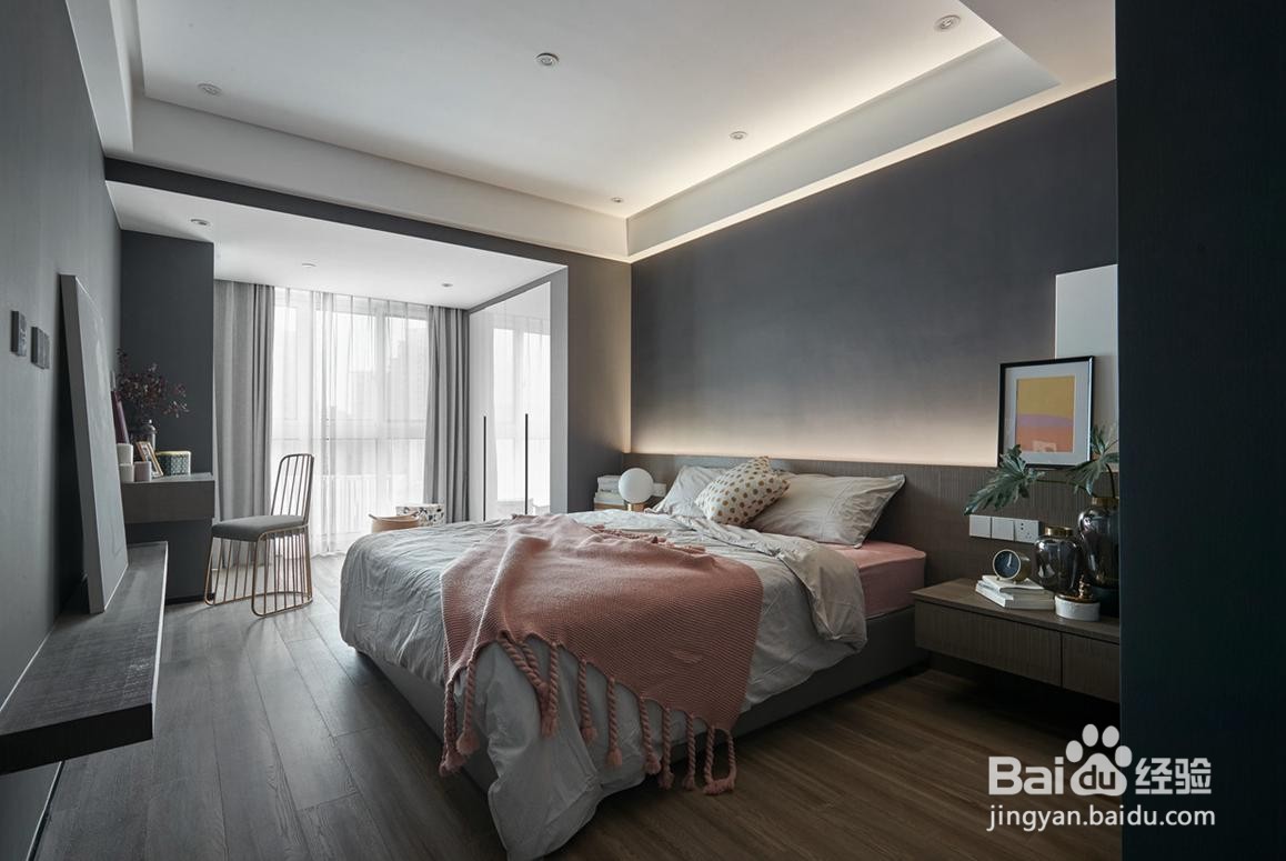 120平现代北欧三居，高级灰+烟灰粉，这配色绝了