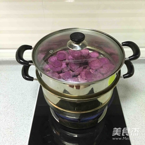 紫薯玫瑰花馒头