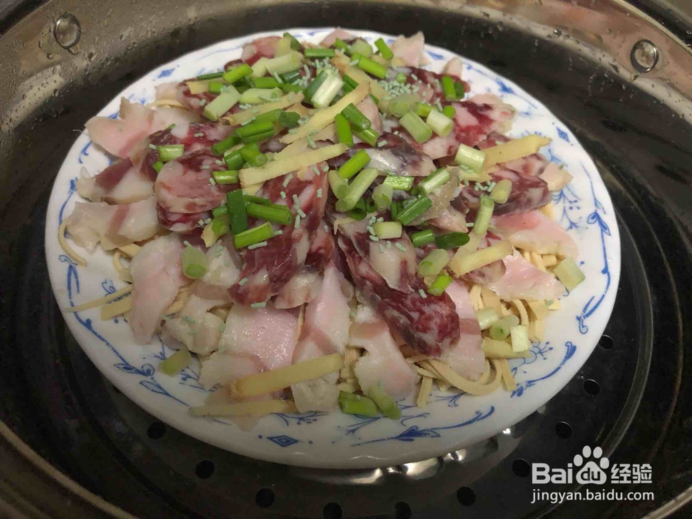 咸肉香肠蒸干丝好吃的做法