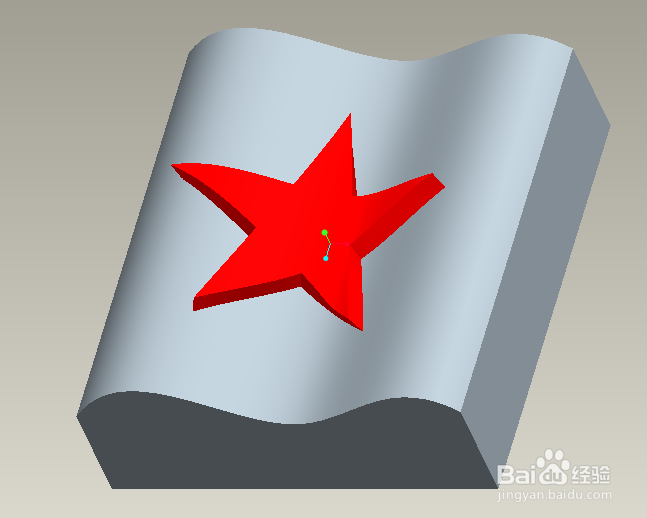 <b>Pro/e5.0如何创建曲面凸起红色五角星</b>