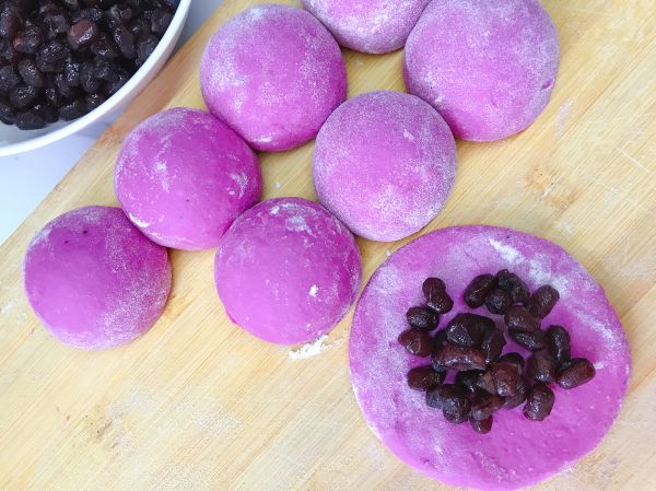 火龙果红豆馅饼