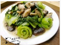 花样香菇炒油菜最好吃的做法