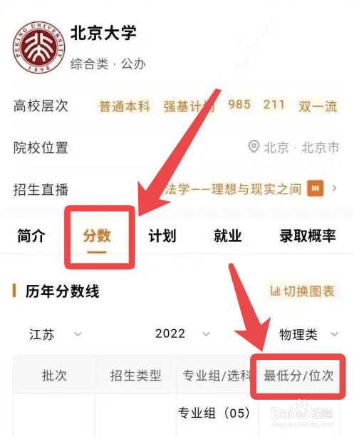 体育生如何查各个大学分数线