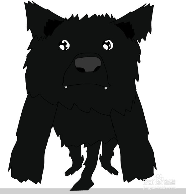 flash绘制一只黑色的小狗