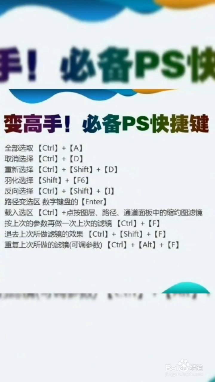PS的快捷键有什么