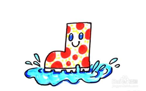 如何画靴子的卡通简笔画教程