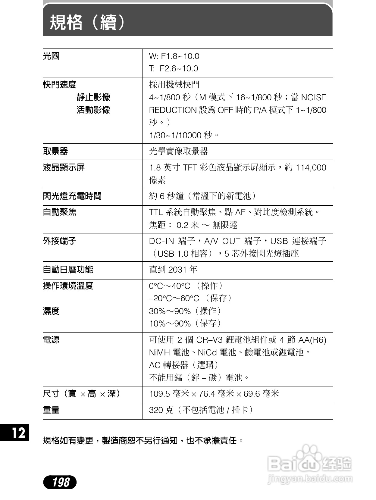 Olympus奥林巴斯C-4040Z数码相机说明书:[20]