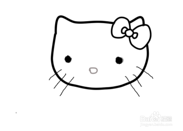 Hello Kitty猫简笔画怎么画