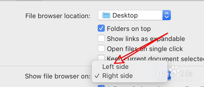 mac版TextMate怎么设置文档浏览器显示在左边